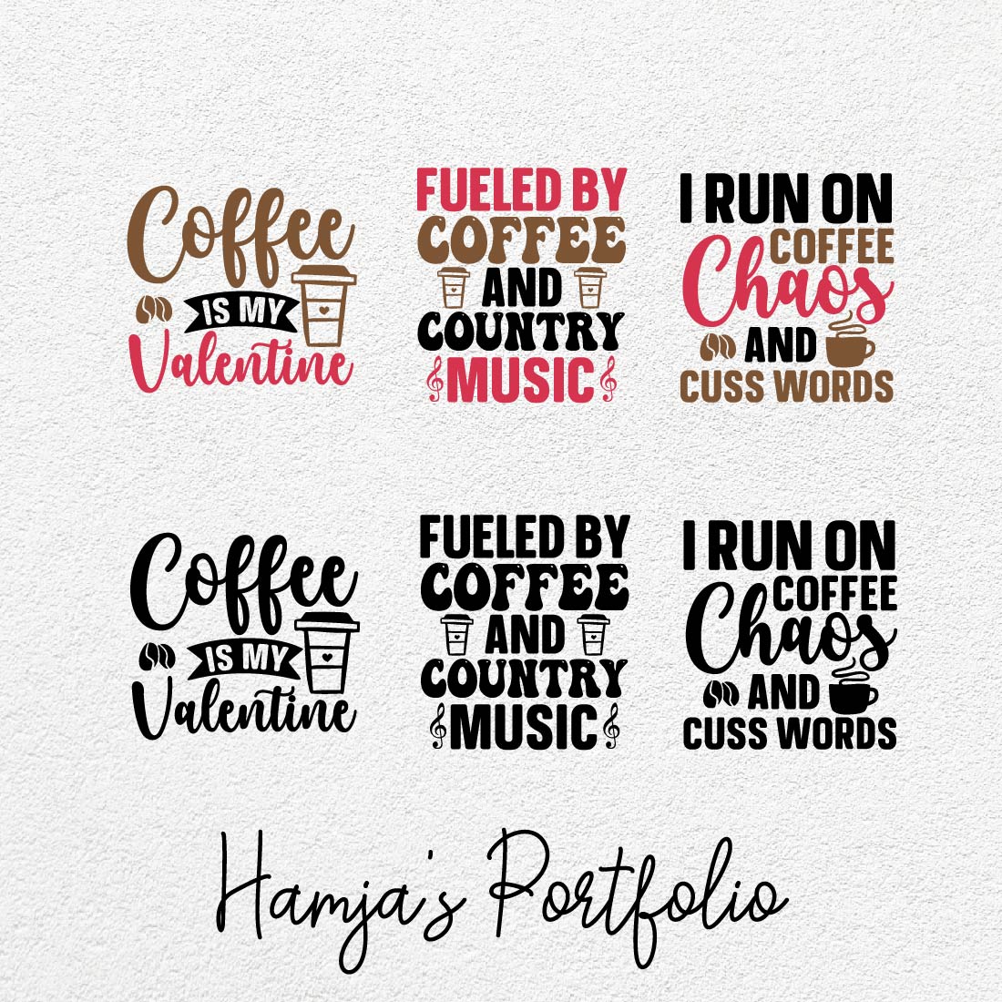 Coffee Typography Bundle cover image.