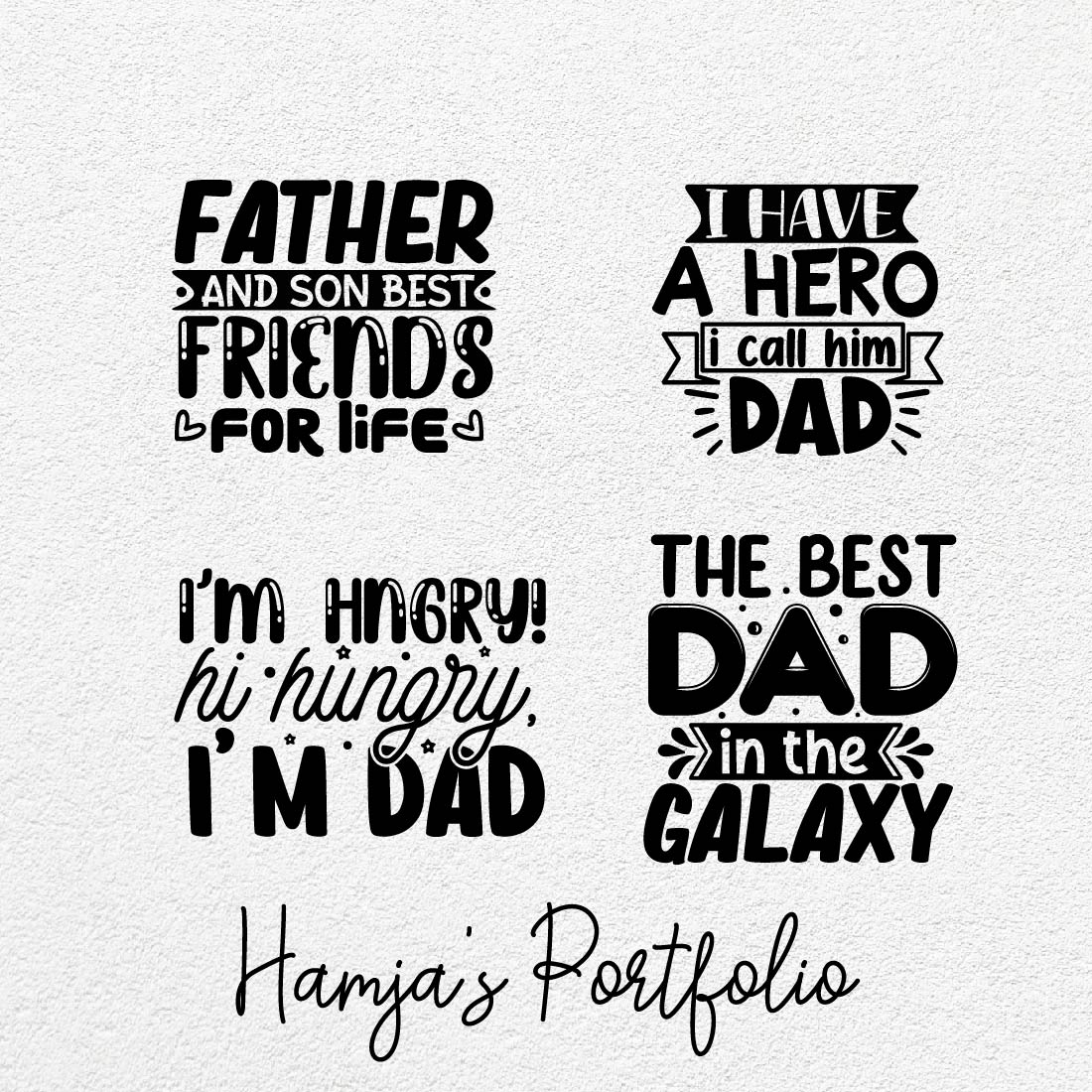Dad Typography Vector Svg cover image.