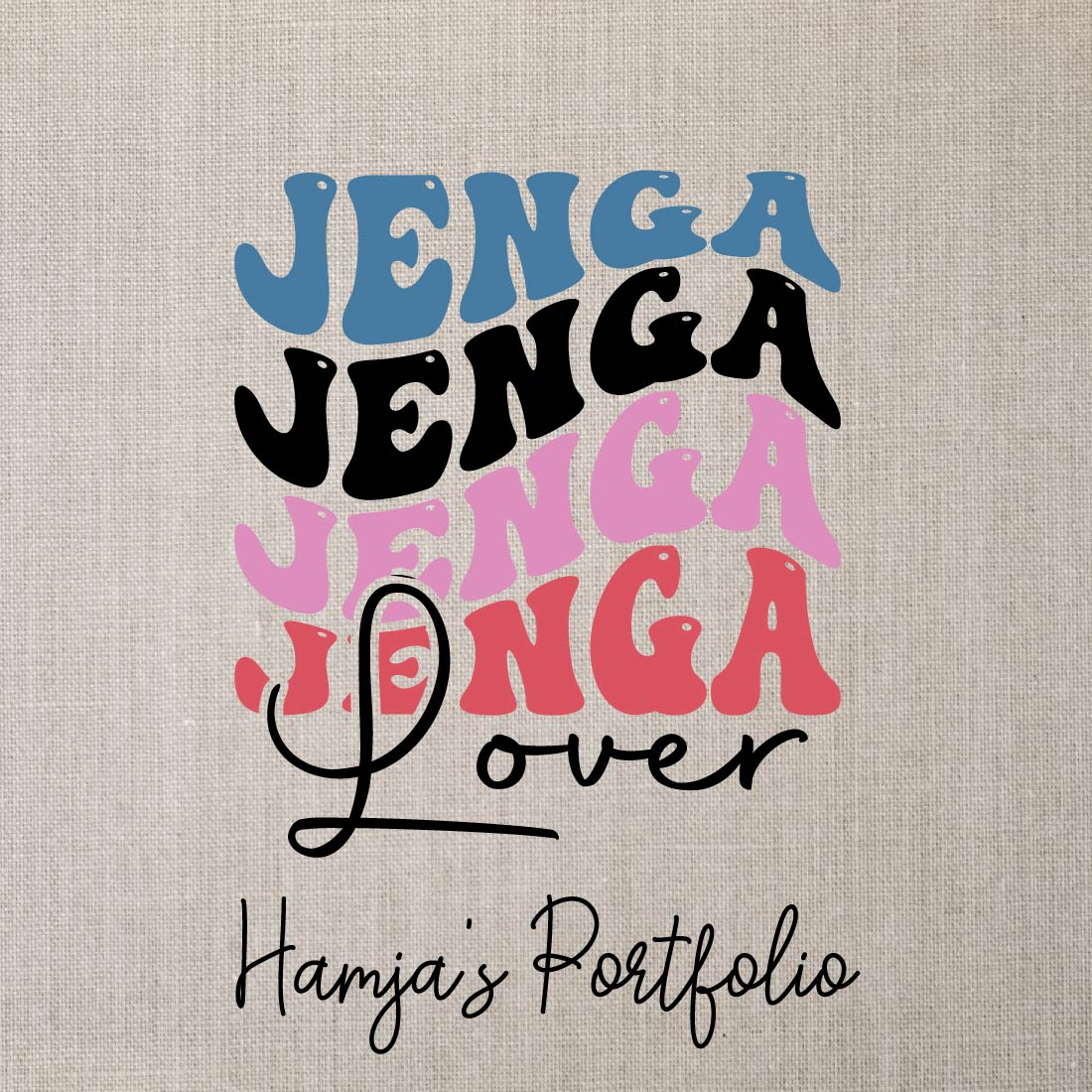 Jenga Lover Vector Svg preview image.