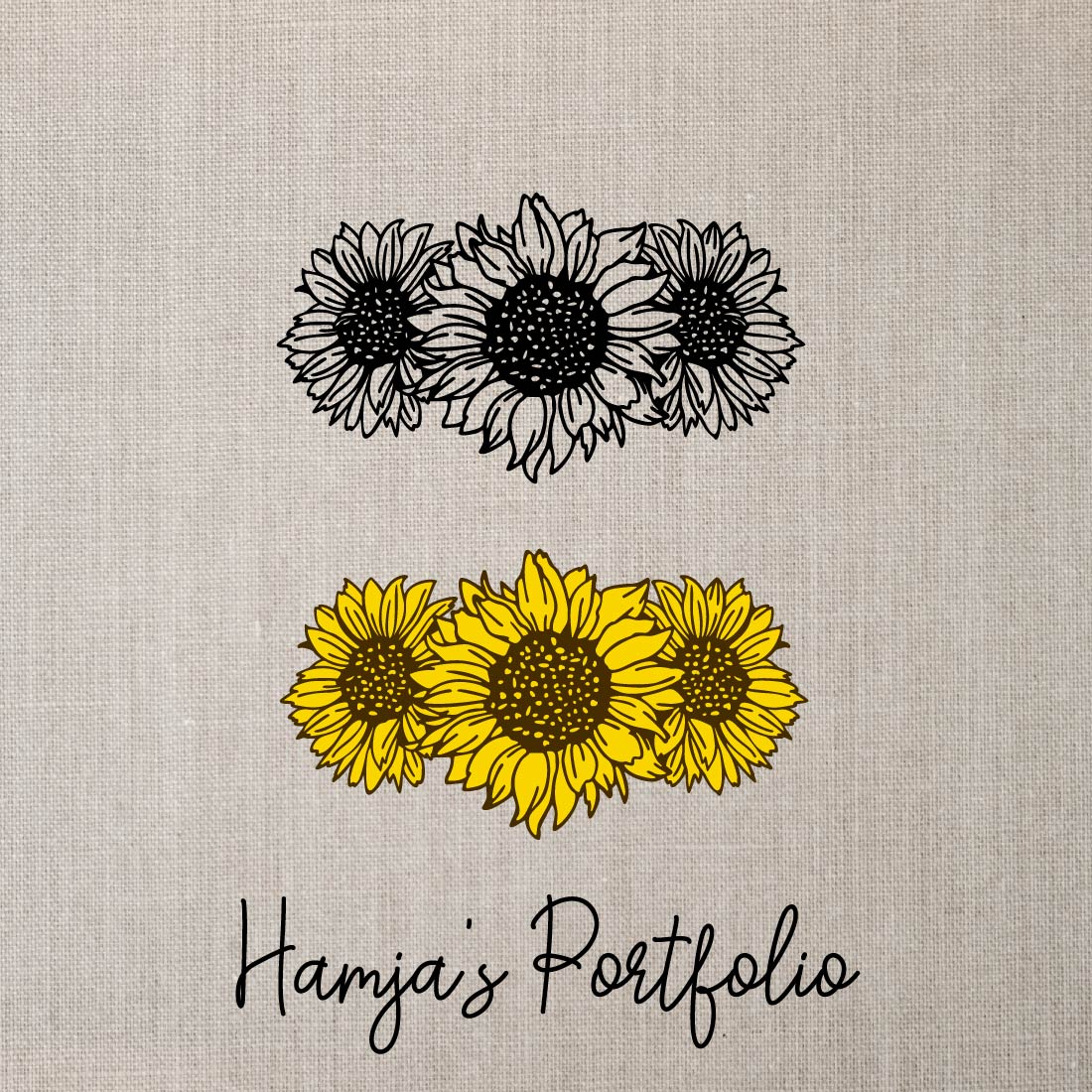 Sunflower Vector Svg preview image.