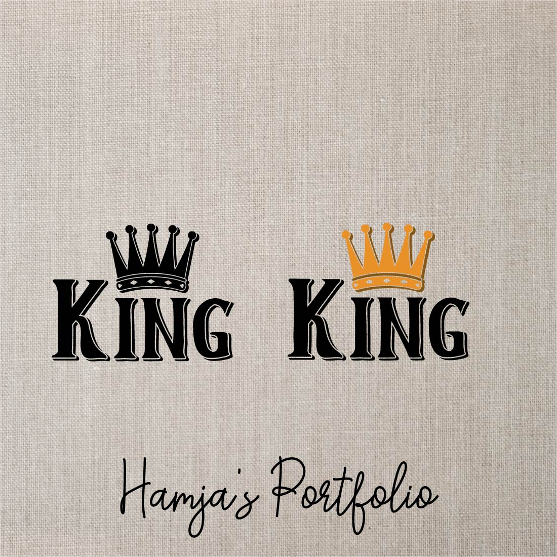 King Typography Vector Svg preview image.