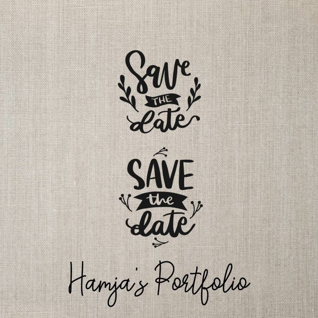 Save The Date Typography Vector Svg – MasterBundles
