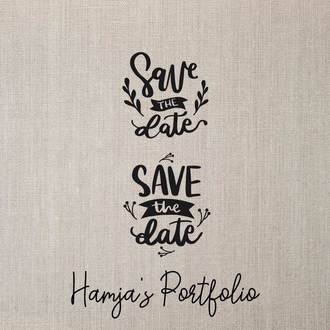 Save The Date Typography Vector Svg preview image.