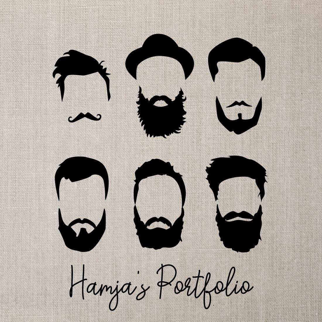 Man Hair Style Vector Svg preview image.