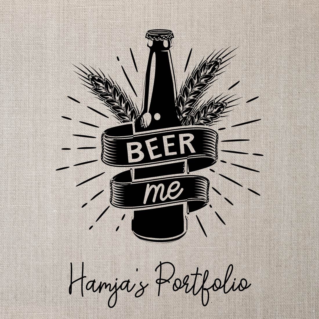 Beer Me Typography Svg preview image.