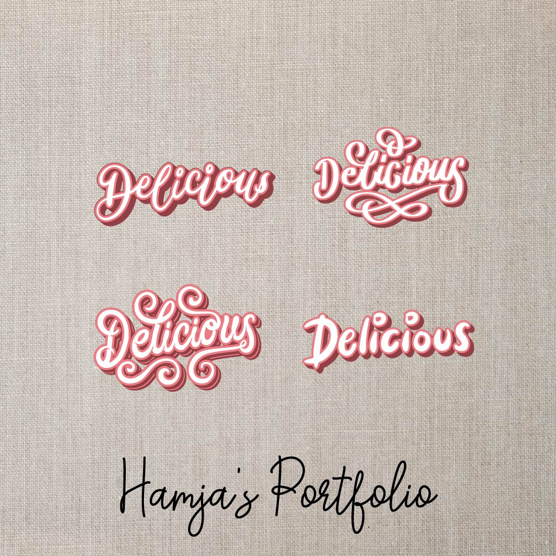 Delicious Typography Vector Svg preview image.