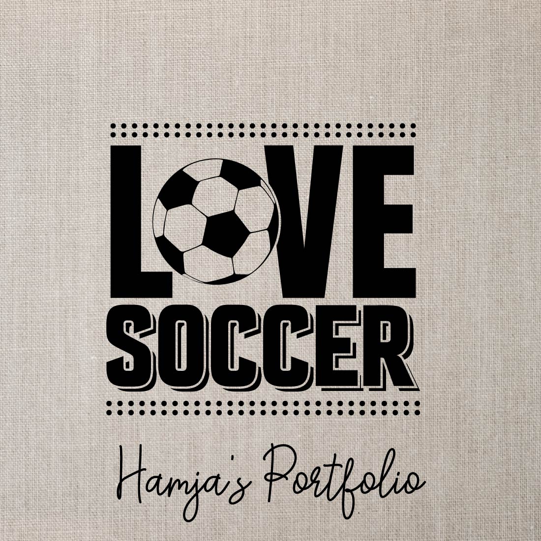 Love Soccer Vector Svg preview image.