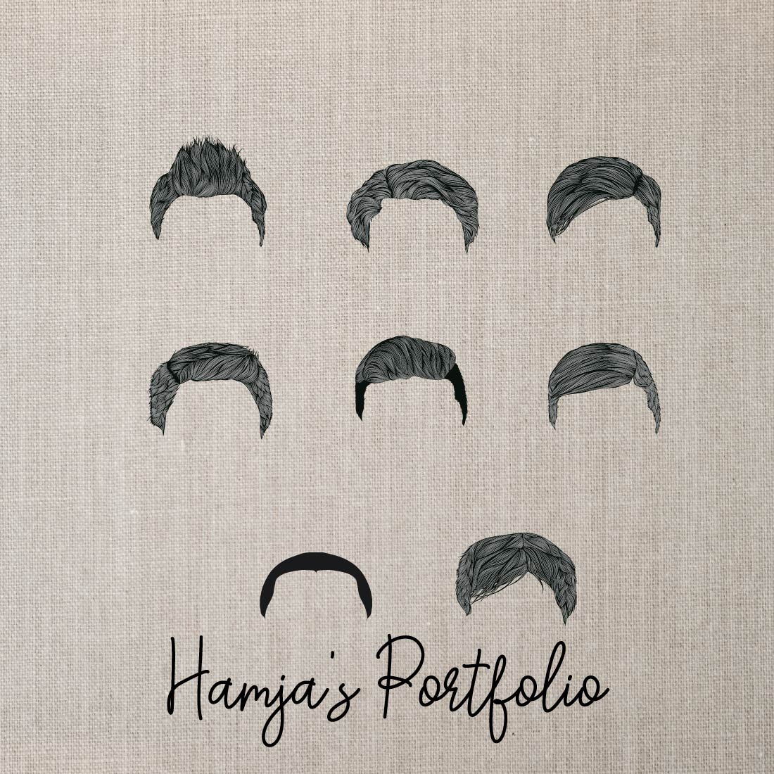 Man Hair Style Vector Svg preview image.