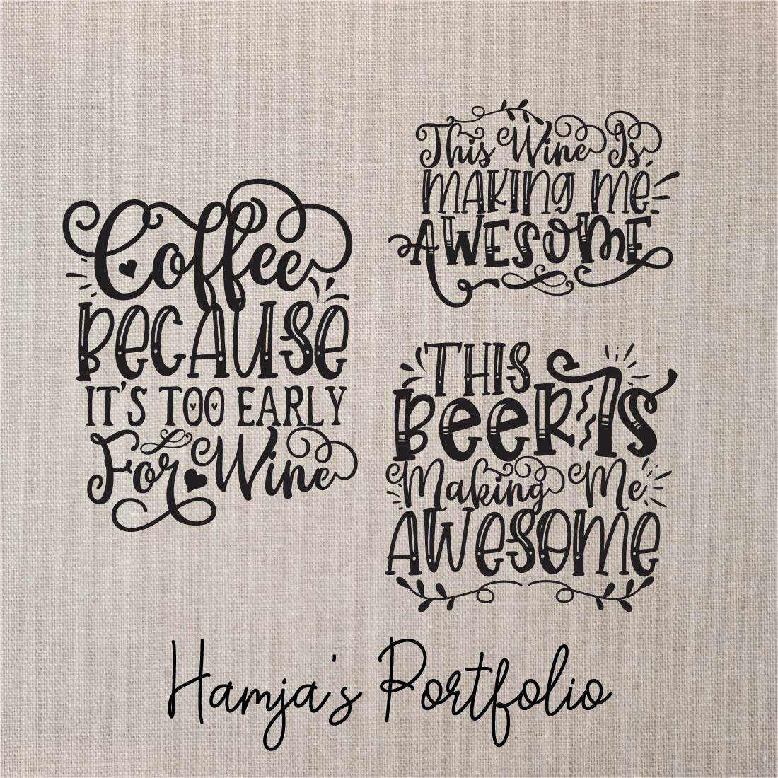 Coffee Typography Vector Svg preview image.
