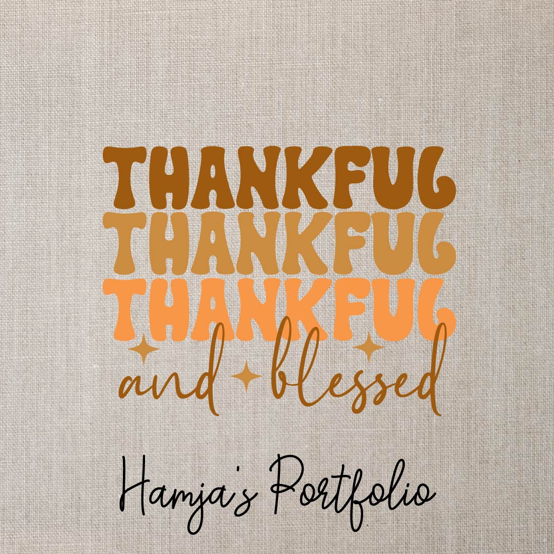 Thankful And Blessed Vector Svg preview image.