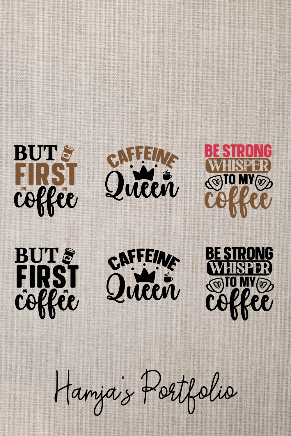 Coffee Typography Vector pinterest preview image.