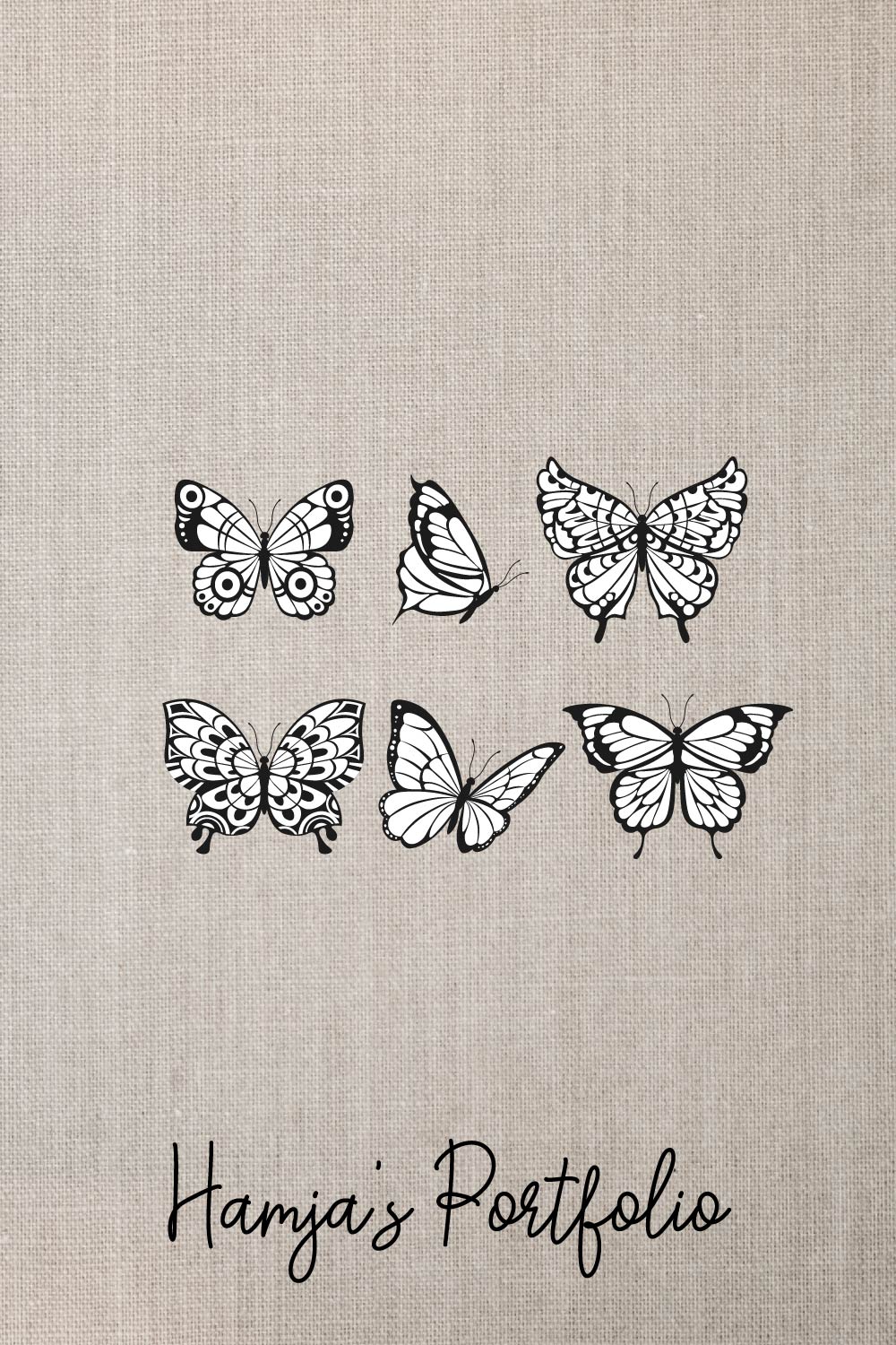 Butterfly bundle Vector pinterest preview image.