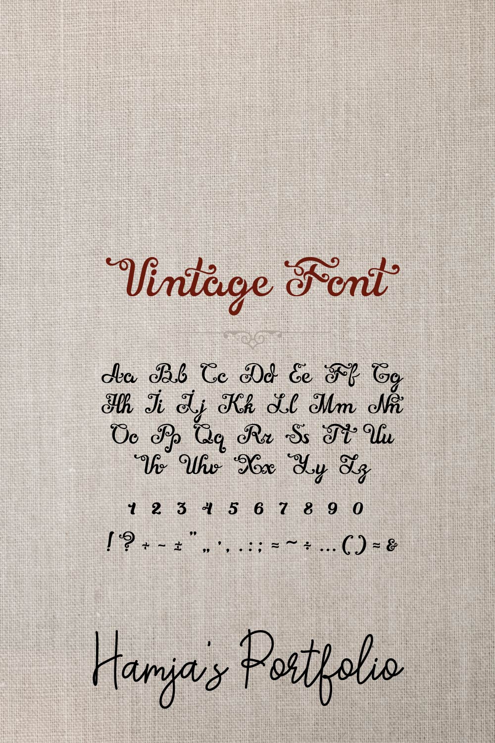 Vintage Font Vector Svg pinterest preview image.