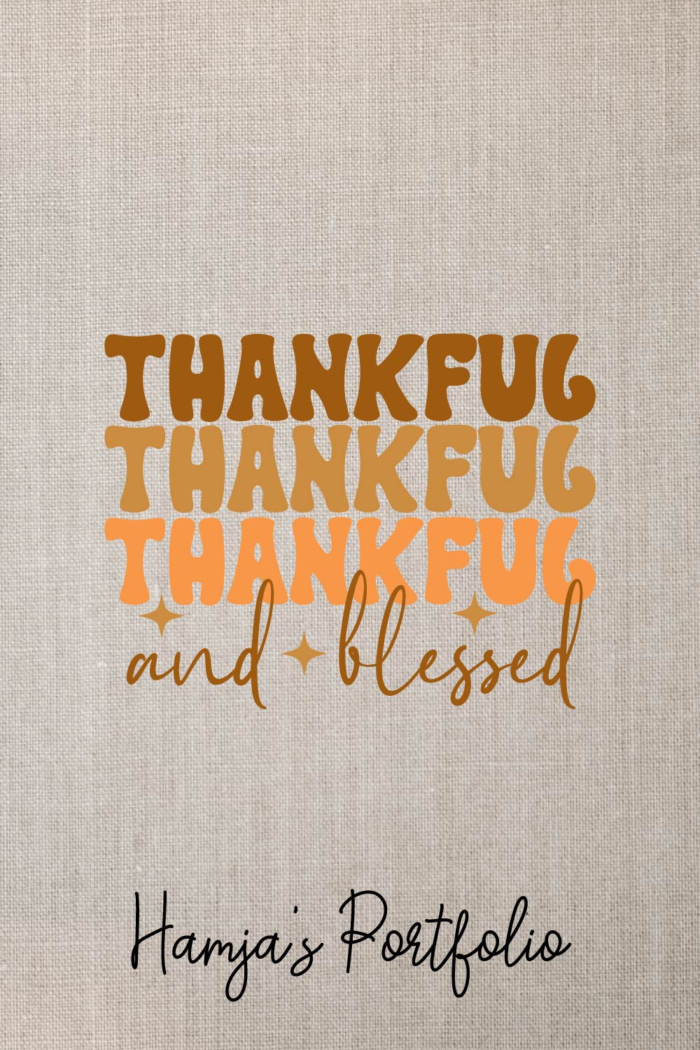 Thankful And Blessed Vector Svg pinterest preview image.