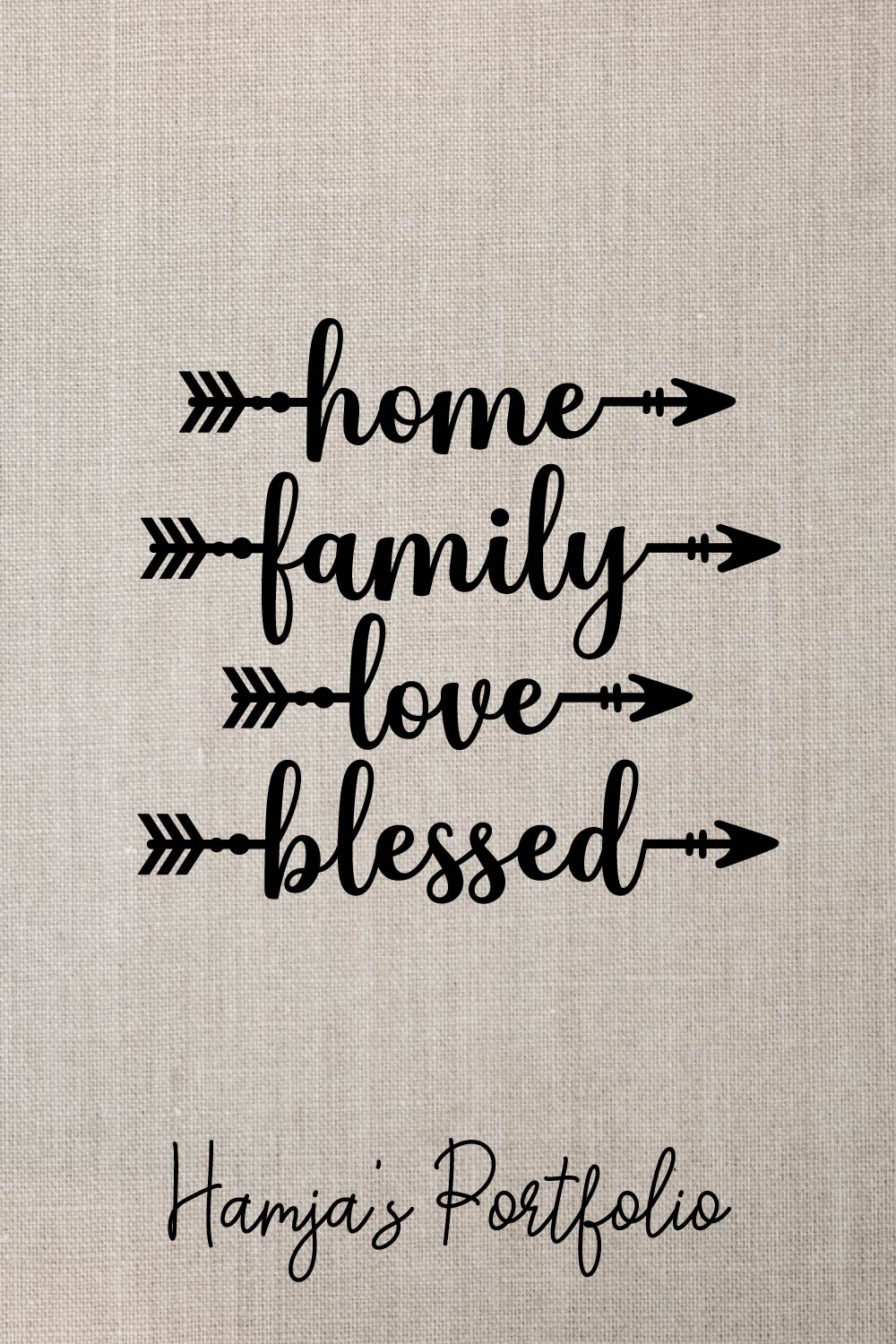 Home Family Love Blessed Vector Bundle Svg pinterest preview image.