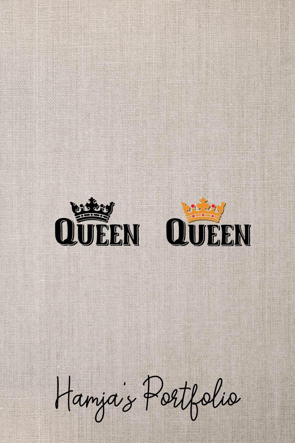 Queen Typography Svg pinterest preview image.