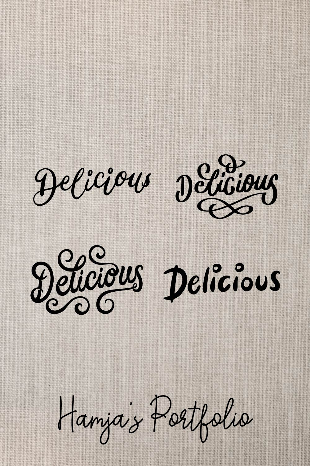 Delicious Typography Vector Svg pinterest preview image.