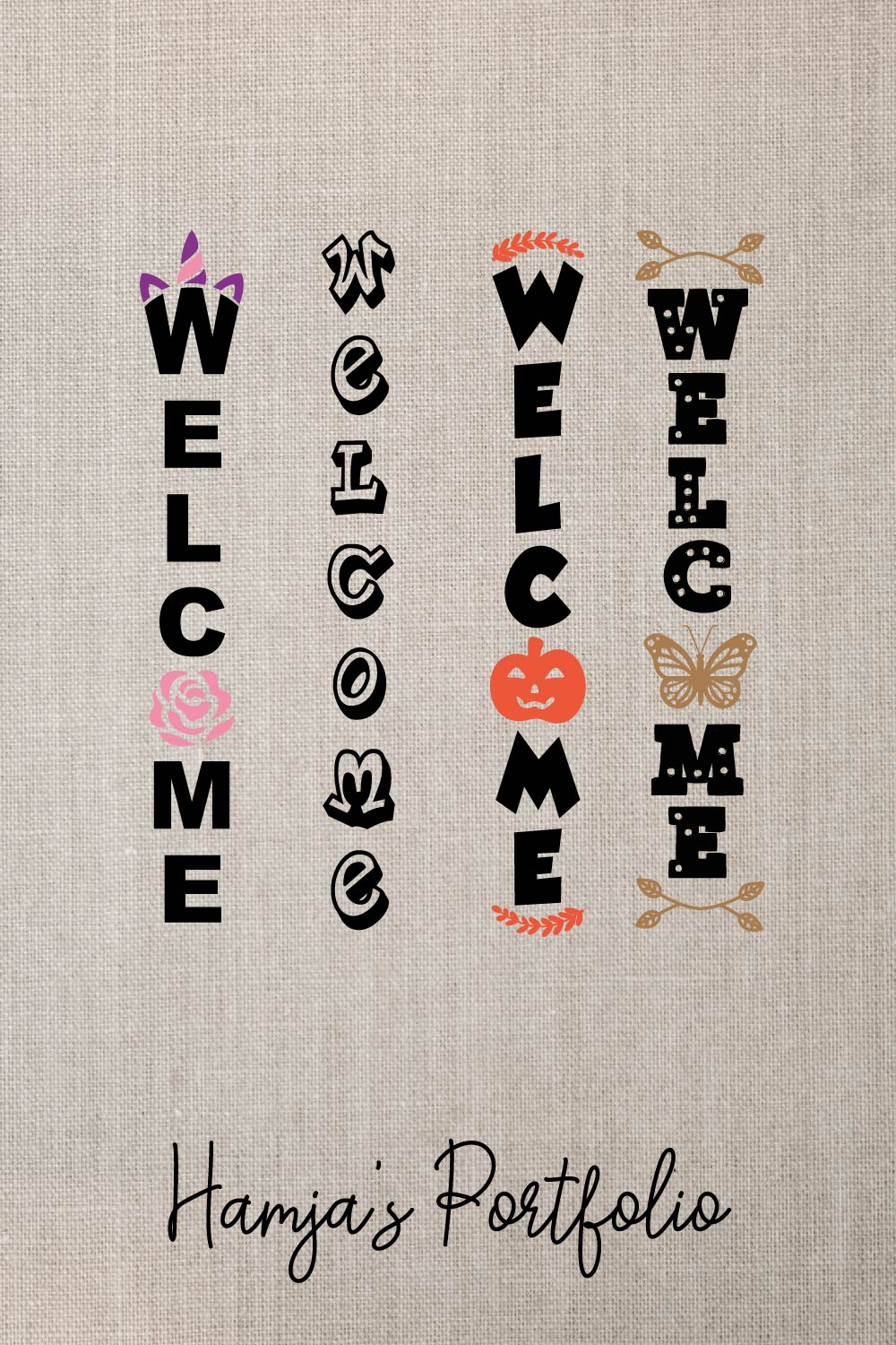 Welcome Vector Bundle Svg pinterest preview image.
