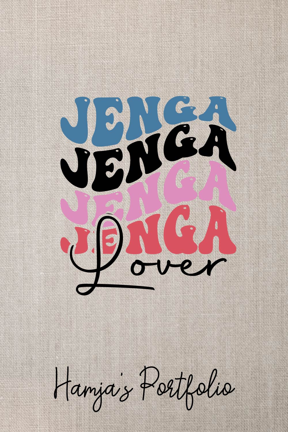 Jenga Lover Vector Svg pinterest preview image.