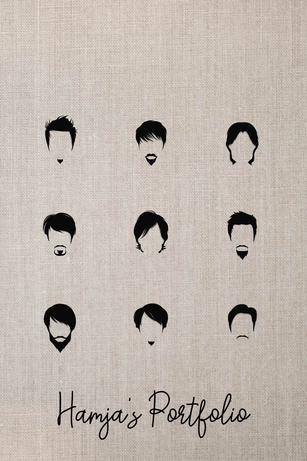 Man Hair Style Vector Svg pinterest preview image.