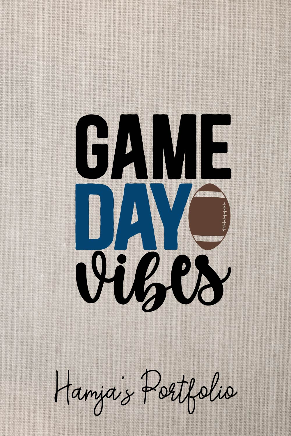 Game Day Vibes Vector Svg pinterest preview image.