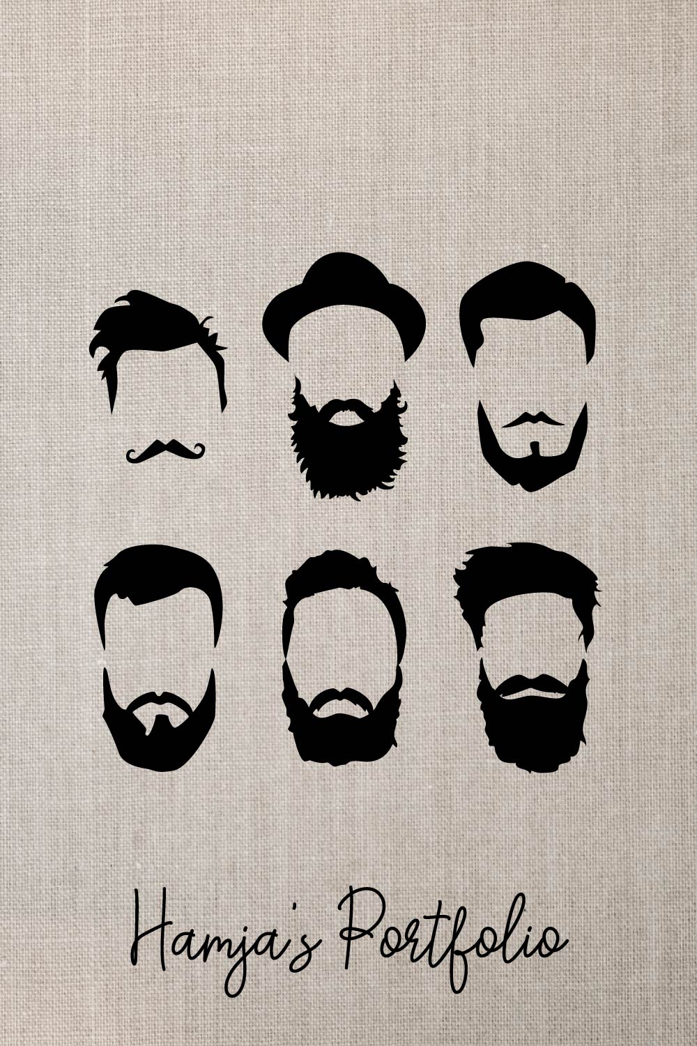 Man Hair Style Vector Svg pinterest preview image.