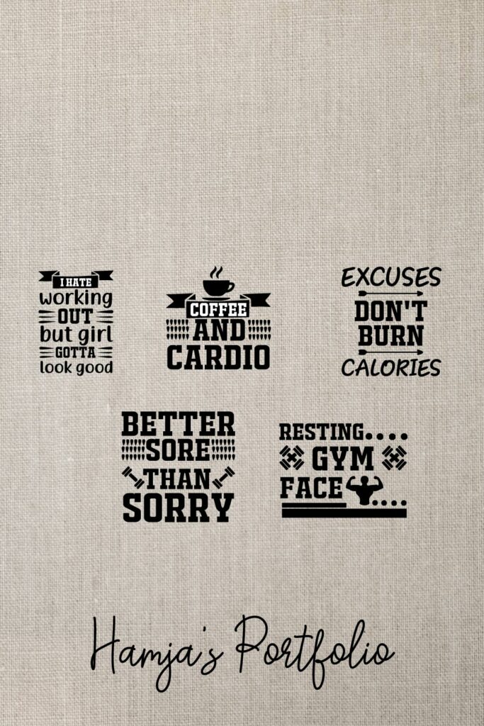 Gym Typography Vector Svg - MasterBundles