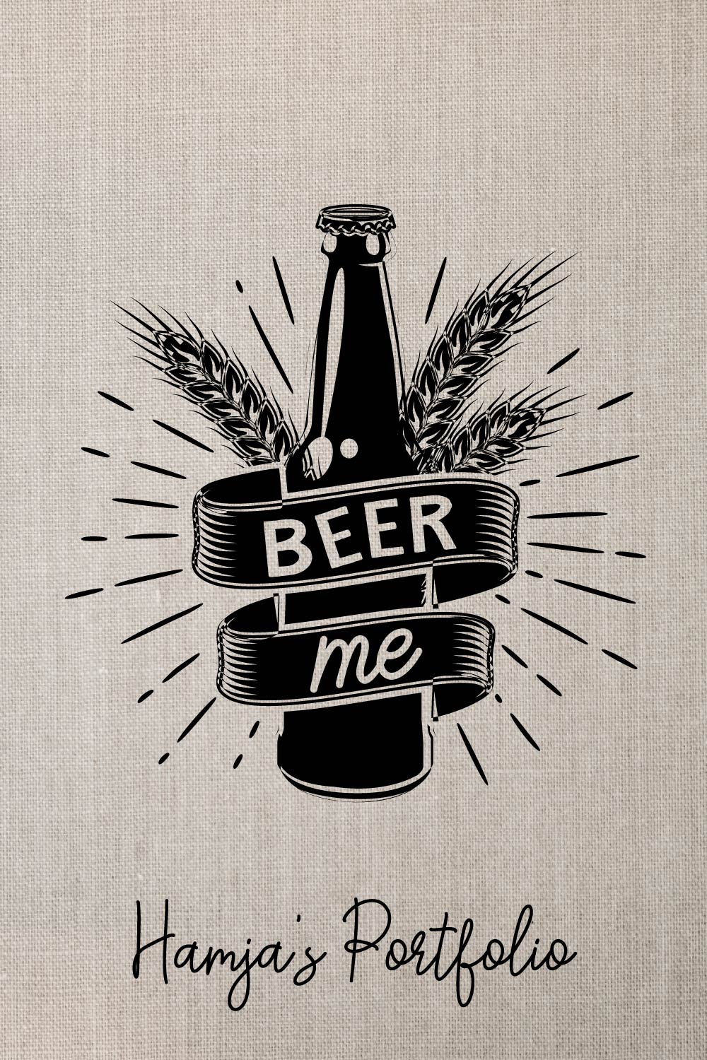 Beer Me Typography Svg pinterest preview image.