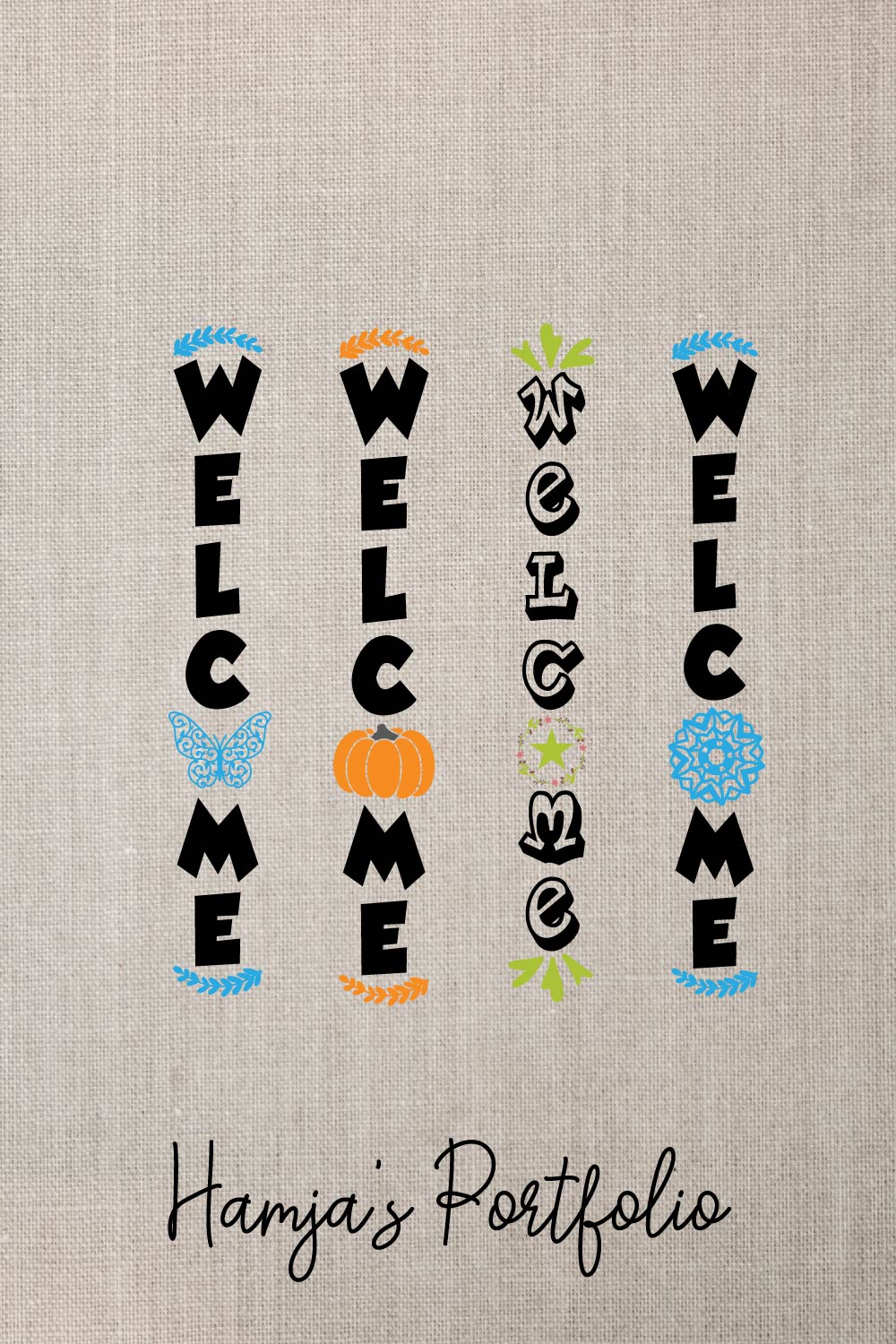 Welcome Vector Bundle Svg pinterest preview image.