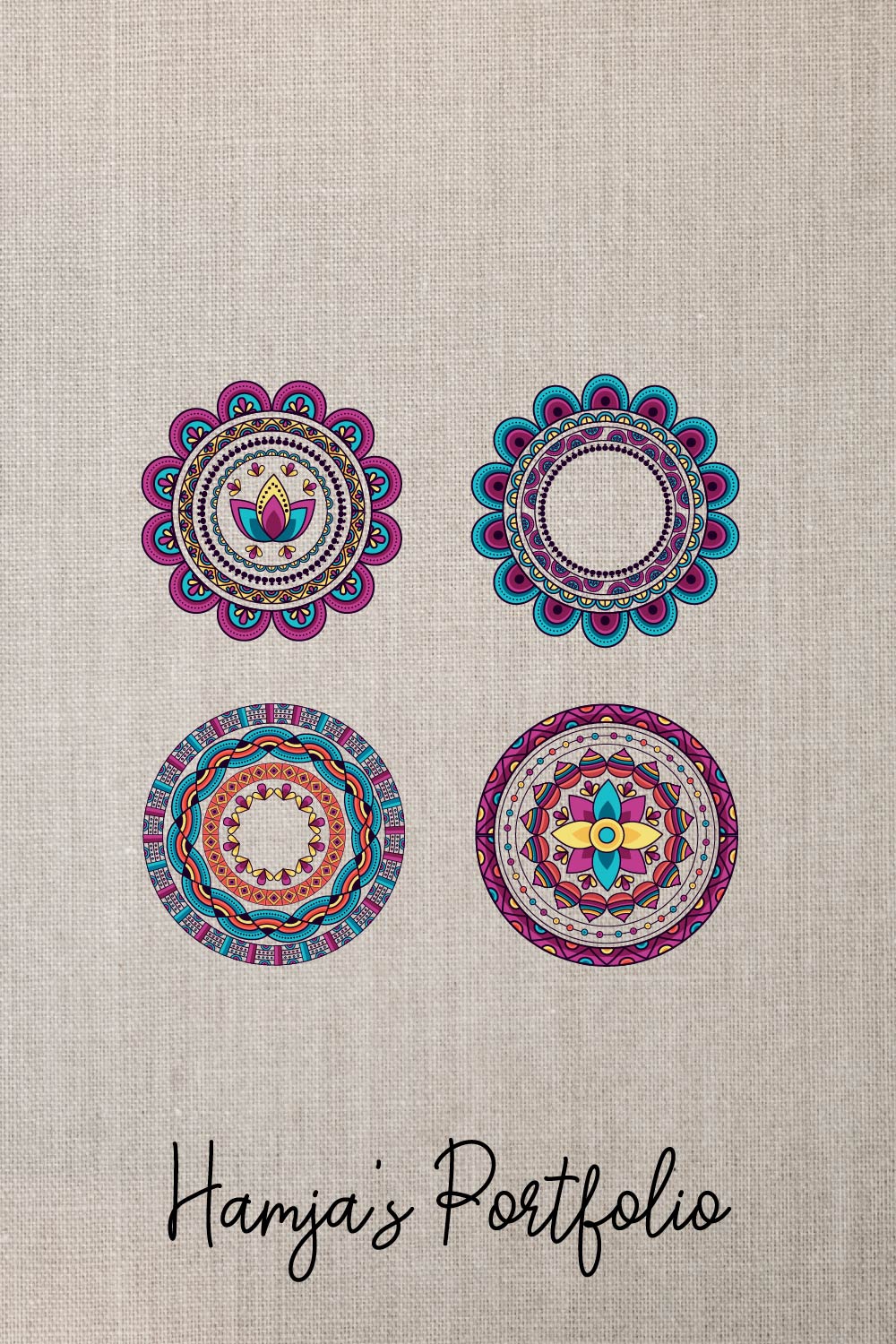 Mandala Vector Bundle pinterest preview image.