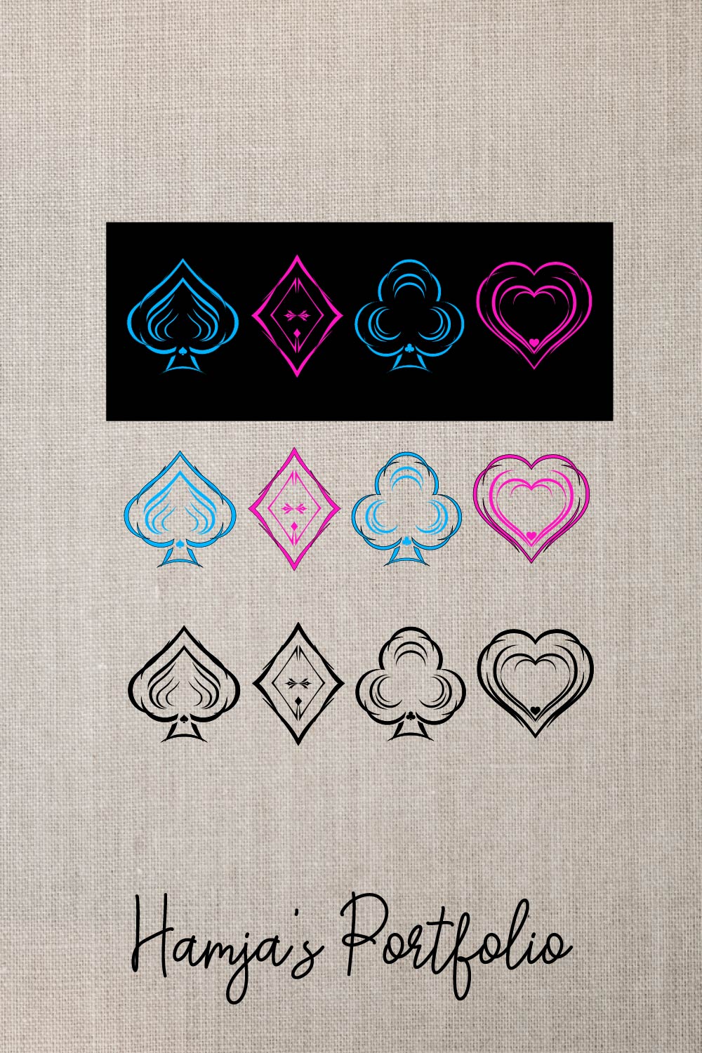 Playing Card Vector Bundle Svg pinterest preview image.