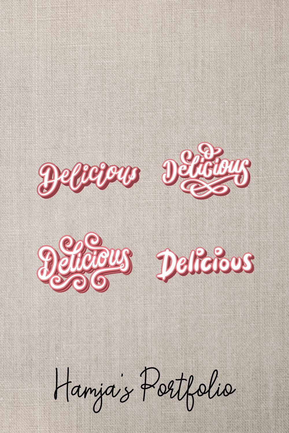 Delicious Typography Vector Svg pinterest preview image.