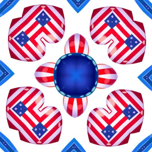 Fourth of July Red White and Blue Background JPG 300 DPI cover image.