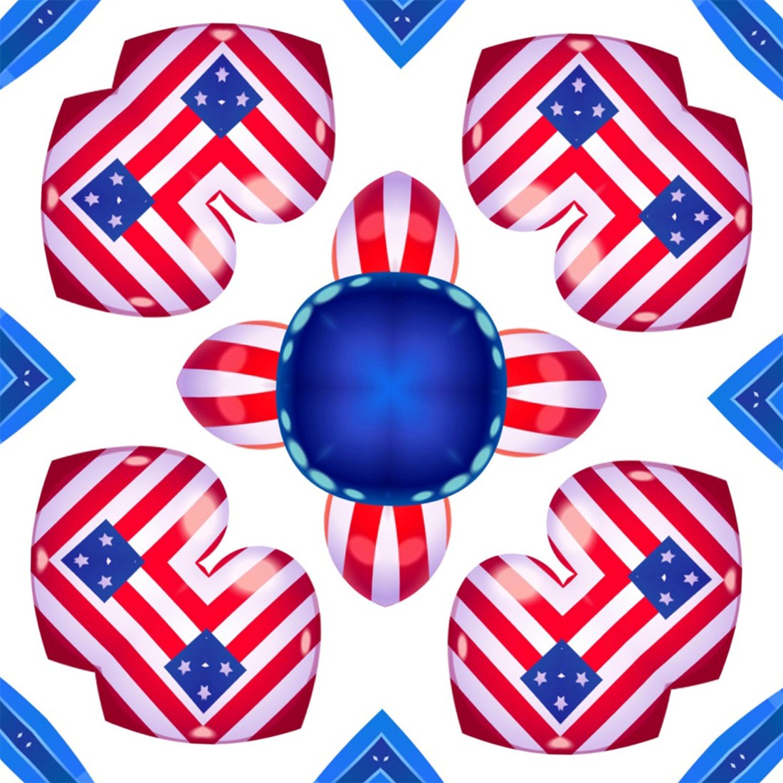 Fourth of July Red White and Blue Background JPG 300 DPI cover image.