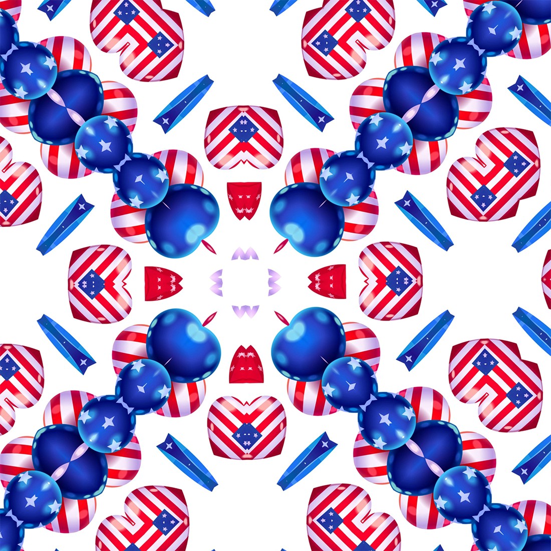 Red White and Blue Glitter Backgrounds and Overlays for Fourth 