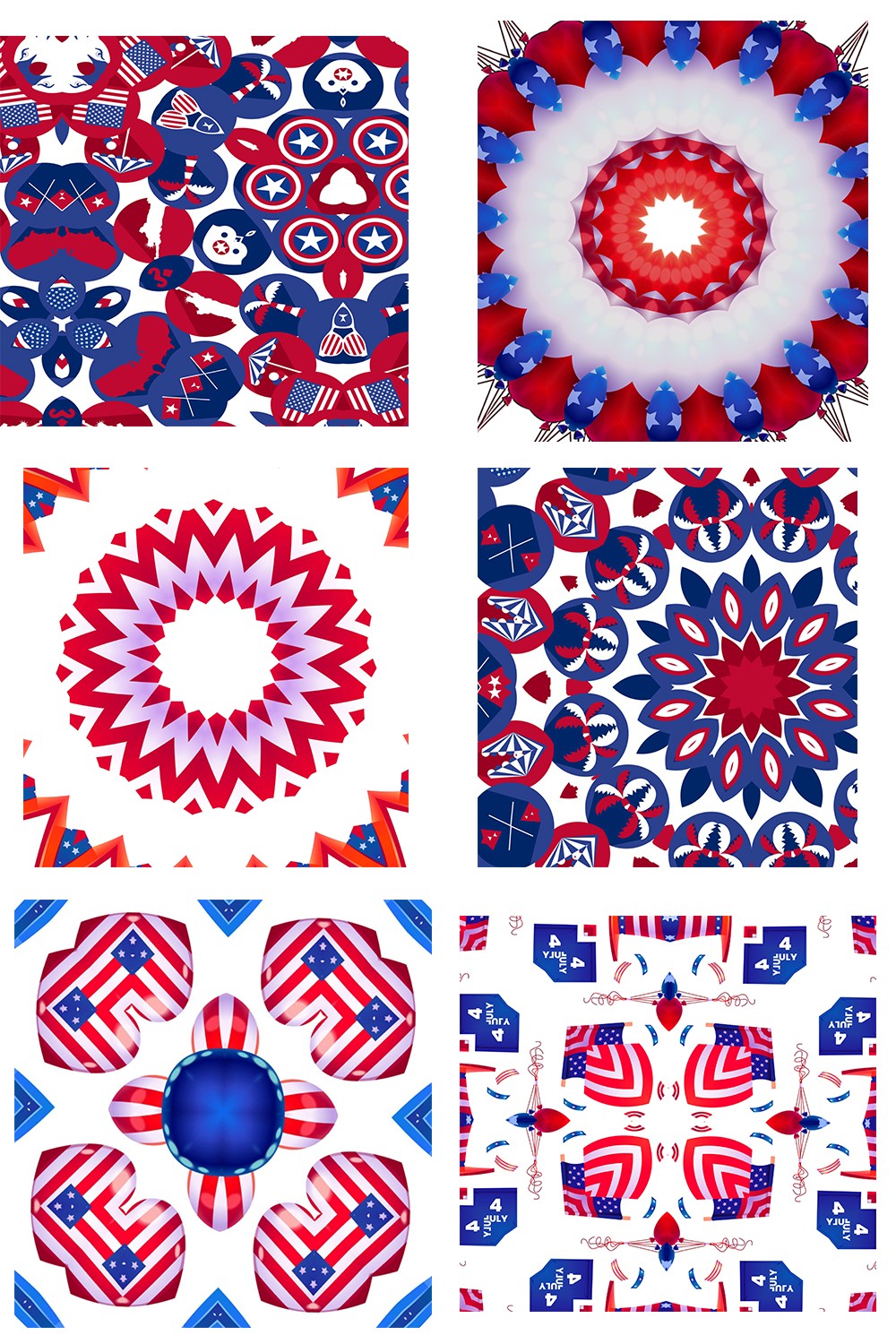 Fourth of July Red White and Blue Background JPG 300 DPI pinterest preview image.