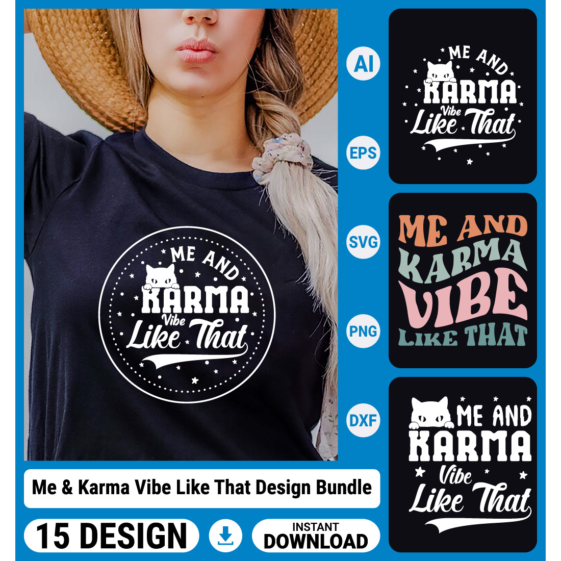 Me & Karma Vibe Like That Midnights SVG Bundle Design, Me and Karma Vibe Like That T-shirt, Funny Tee, Gifts for Her, Cute Tshirt, Friends preview image.