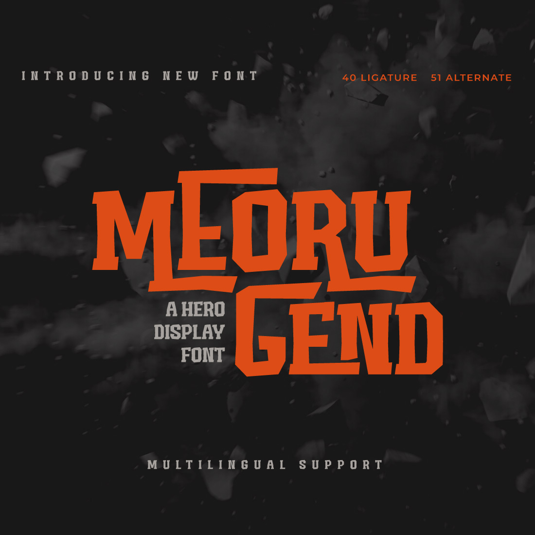 MEORU GEND | Display Hero Font preview image.