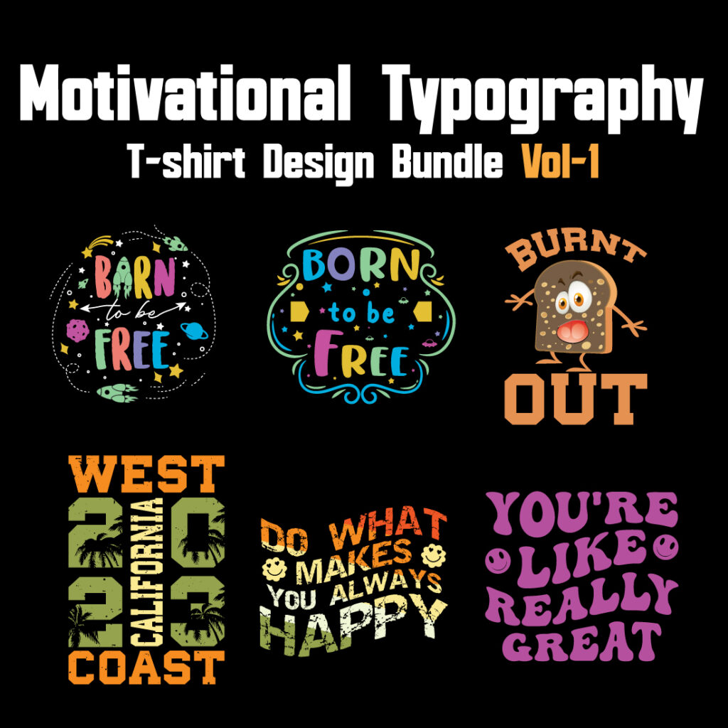 Motivational Typography T-shirt Design Bundle Vol-1 - MasterBundles