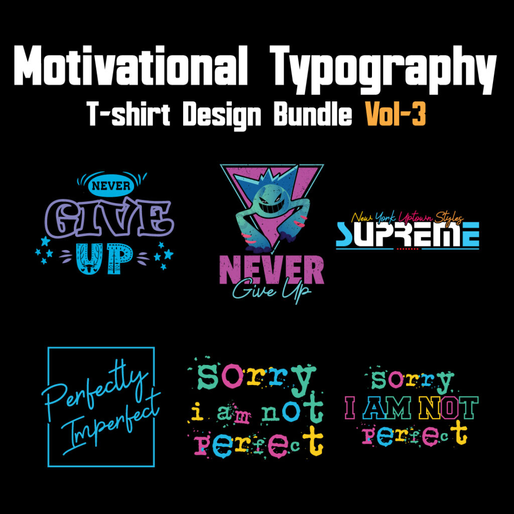 Motivational Typography T-shirt Design Bundle Vol-3 - MasterBundles