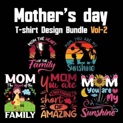 Mother's Day T-shirt Design Bundle Vol-2 cover image.