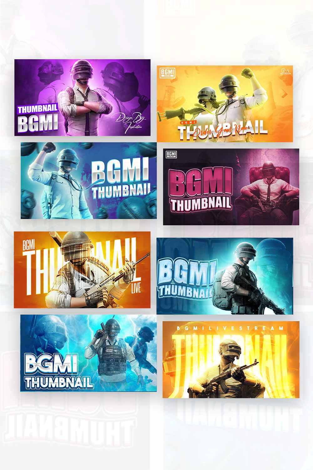 BGMI Thumbnails PUBG thumbnails just starting at Rs100/thumbnail pinterest preview image.