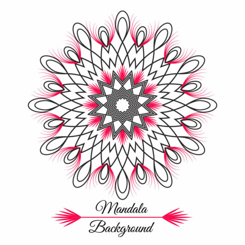 Multi Colour Mandala Design Template SVG, Ai, EPS, PDF, JPG, PNG File cover image.