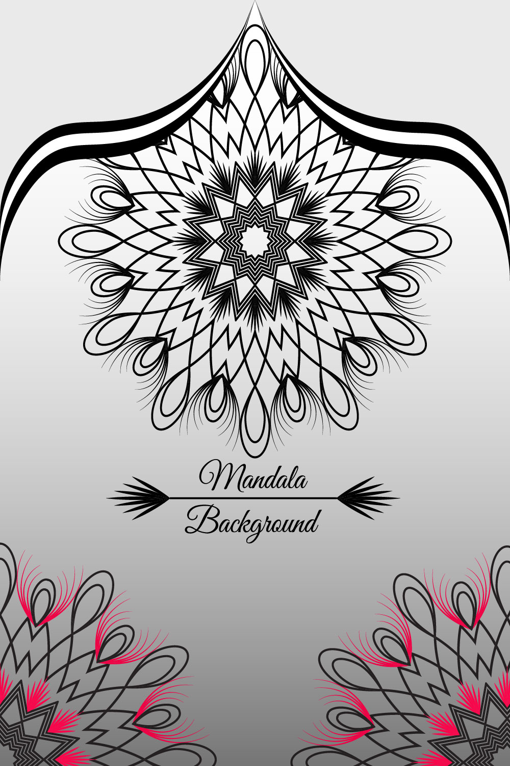 Multi Colour Mandala Design Template SVG, Ai, EPS, PDF, JPG, PNG File pinterest preview image.