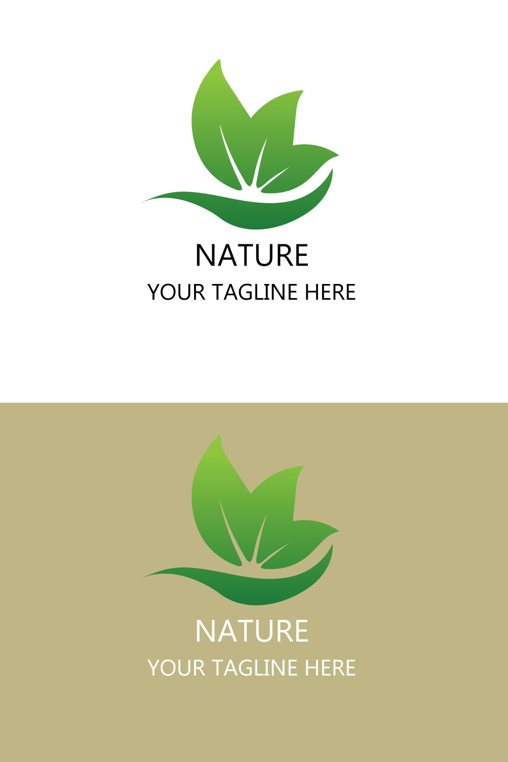 NATURE LOGO TEMPLATE pinterest preview image.