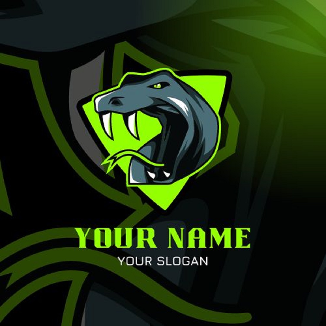 Neongrünes Gaming Logo cover image.
