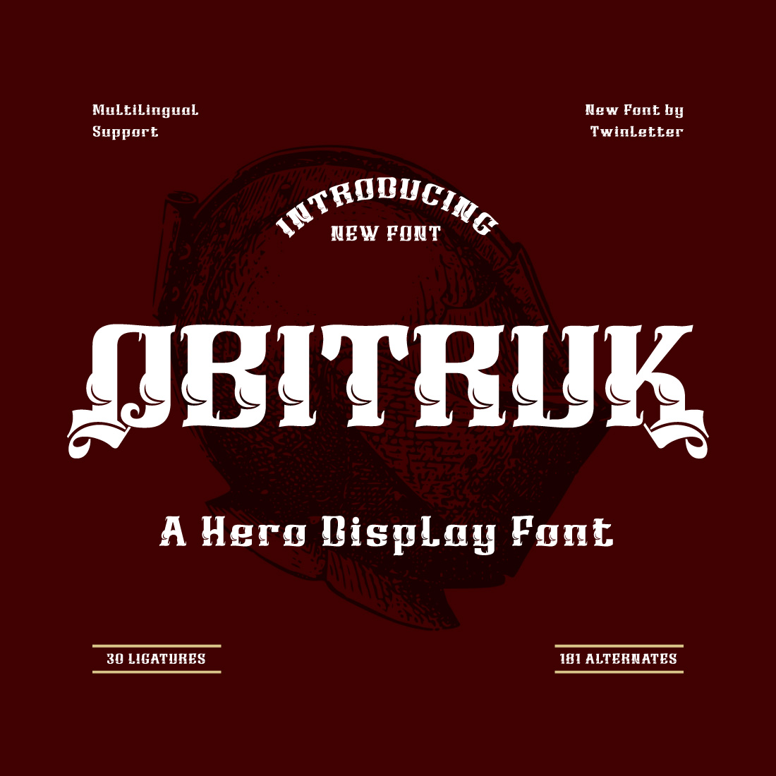 OBITRUK | Display Hero Font preview image.