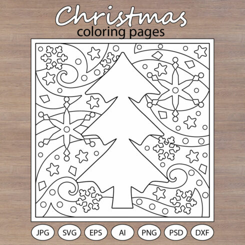 Christmas Coloring Pages - 7 printable items cover image.