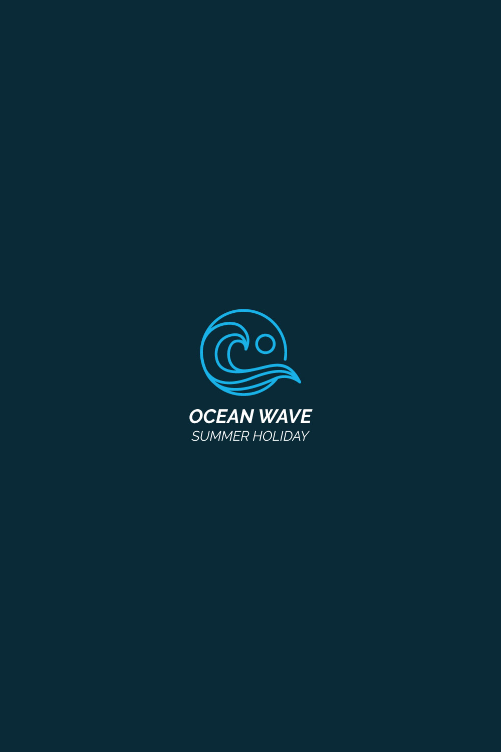 Ocean Wave Logo Design Vector Template pinterest preview image.