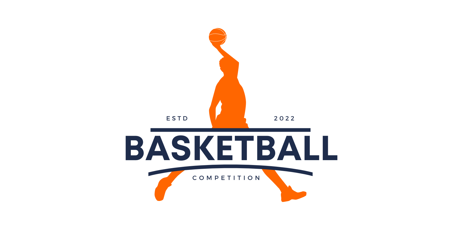 orange blue minimalist basketball logo design 590 × 590 px 1600 × 800 px 814